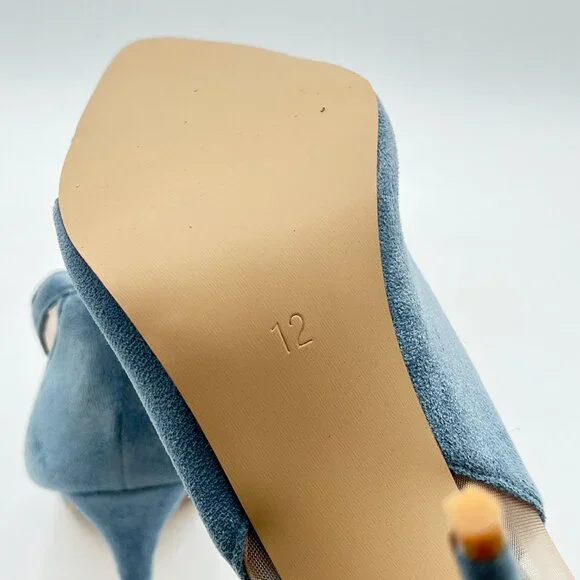 FSJ Women Elegant Mesh High Heel Pump Pointed Toe Stiletto Thin Slip on Dress Pr - Picture 5 of 7